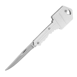 Portable Mini Pocket Key Style Folding Knife - Silver