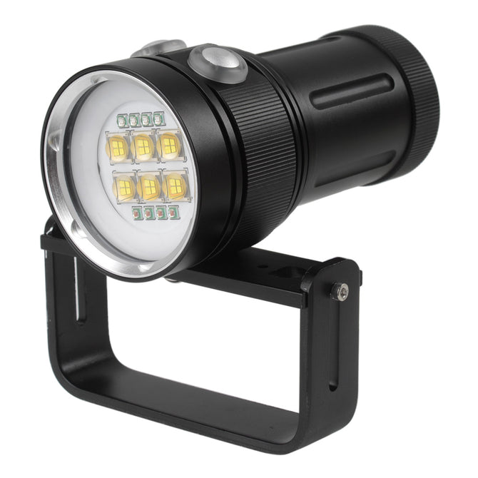 LED Underwater Video Light, 10000 Lumens 6x Cree SST-90 White Led + 4x Red Light + 4x Blue Light Waterproof Diving Flashlight