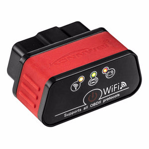 Konnwei KW903 ELM327 WIFI OBD2 Auto Diagnostic Tool ODB II Automotive Scanner For IOS IPhone Android Phone Red