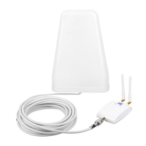 Mobile Phone Signal Amplifier Booster 3G 2100MHz Signal Enhancement Receiver Dual Antenna EU Plug