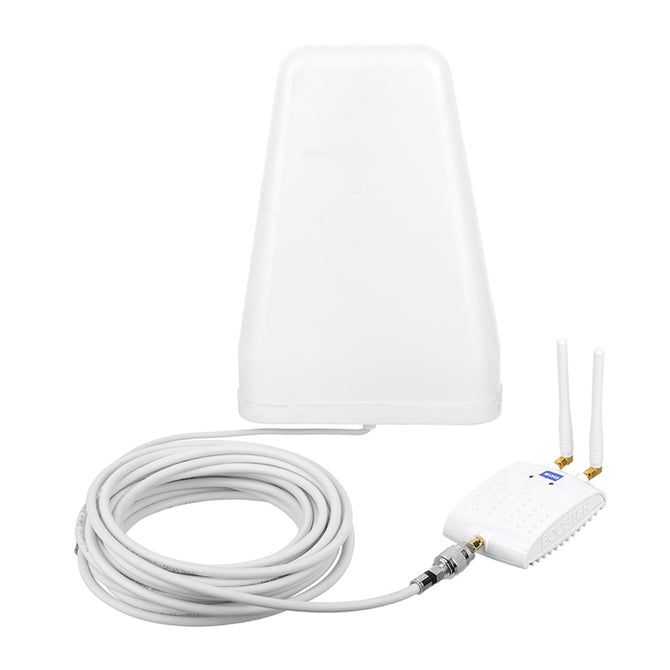 Mobile Phone Signal Amplifier Booster 3G 2100MHz Signal Enhancement Receiver Dual Antenna EU Plug