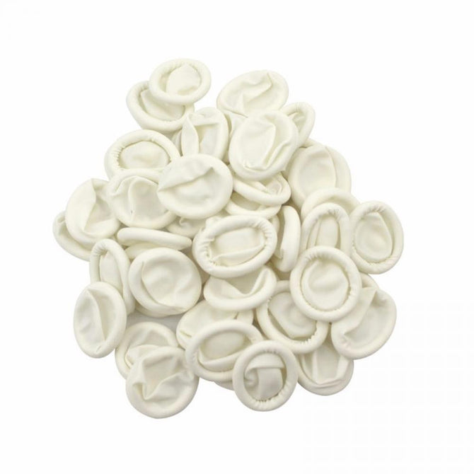Disposable Rubber Latex Finger Cots Eyebrow Extension Gloves Practical Off Eyelash Extension Tool Accessories White