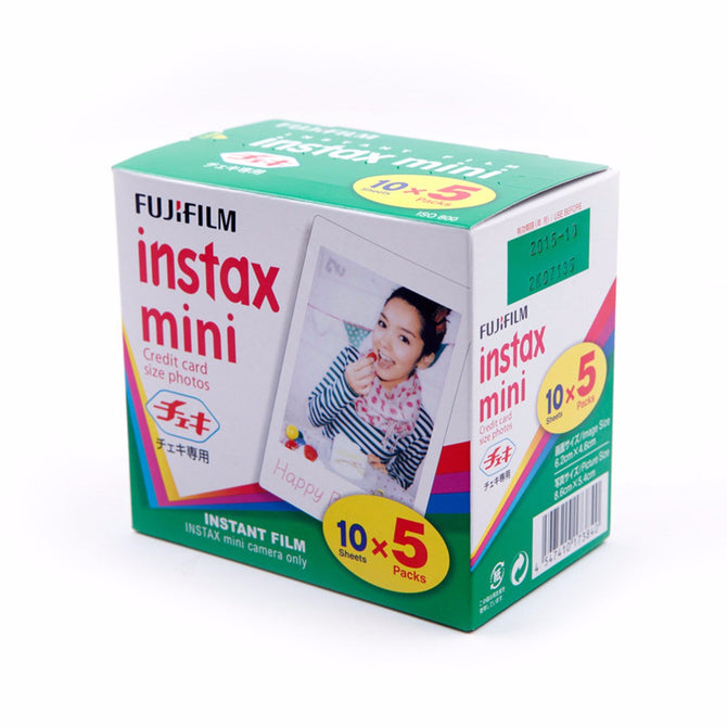 50 Sheets Original Fujifilm Fuji Instax Mini Film White Sheet 3 Inch For Polaoird Mini 7 7s 8 White