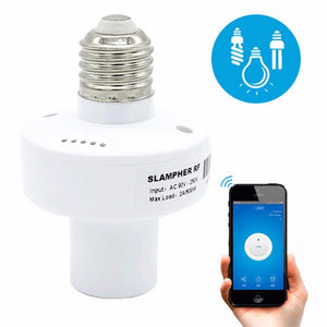 Remote Control ITEAD Sonoff Slampher Led Bulb E27 Holder 433MHz RF Wireless WiFi Light Lamp Socket White