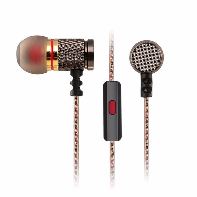 KZ EDR1 Metal In Ear Earphone High Quality HiFi Sport In-ear Headphone Earbud Auricular Good Bass With Microphone Black