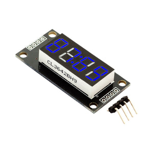 Produino 0.36" 4-Digit Blue Display Tube (decimal) 7-segments TM1637 Display Module with Clock for Arduino