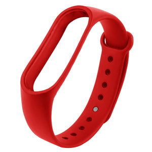 Smart Bracelet TPE + TPU Wrist Strap for Xiaomi Miband 3 - Red