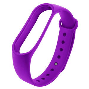 Smart Bracelet TPE + TPU Wrist Strap for Xiaomi Miband 3 - Purple