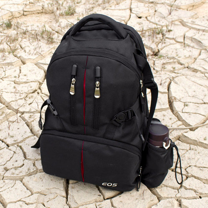 Waterproof DSLRSLR Digital Camera Backpack For Canon Nikon Black ColorBlack