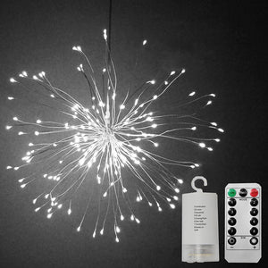 XSUNI Explosion Star Fireworks Lamp Battery Box Lamp String - White Light