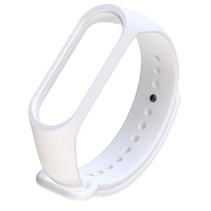 Replacement TPE + TPU Wrist Strap for Xiaomi Mi Band 3 Smart Bracelet - White