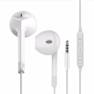 Langsdom E6U 3.5mm Wired In-ear Earphone For IPHONE Bass Headset With Microphone Phone Earphones For Xiaomi Earpods White
