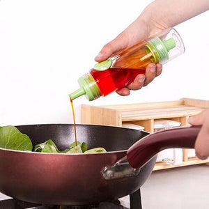 2 In 1 Olive Spray Fine Pump Oil Sprayer Bottle Cruet Vinegar Dispensers Honey Oil Bottle With Press For Kitchen Cooking Blue