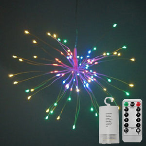 XSUNI Explosion Star Fireworks Lamp Battery Box Lamp String - Colourful