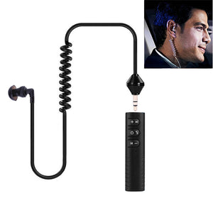 Cwxuan Clip-on Bluetooth Headphones Vacuum Spiral Cable In-Ear Earphone With Mic For iPhone Xiaomi Huawei Samsung LG