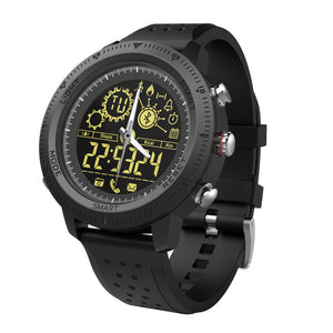 NX02 Round Screen Waterproof Sport Smart Watch Bluetooth - Black