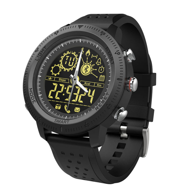 NX02 Round Screen Waterproof Sport Smart Watch Bluetooth - Black