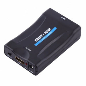 BSTUO 1080P Scart to HDMI Converter with USB Power Cable - Black