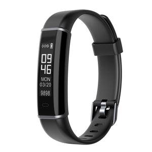 ID130 Smart Wristband Pedometer Pulsometer Smartband Activity Tracker Bracelet Step Counter Fitness Tracker Smart Band - Black