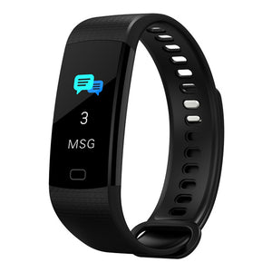 Y5 Smart Band Watch Color Screen IP67 Waterproof Smart Bracelet With Heart Rate Blood Pressure - Black