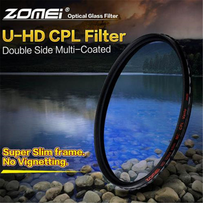 ZOMEI Circular Polarizer Filter HD Slim CPL 18 Layers Optical Camera Lens Caliber 82mm