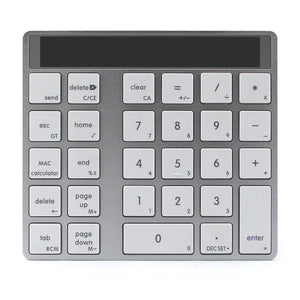 Bluetooth Numeric Keypad, Aluminum Wireless Bluetooth Numeric Keyboard Mini Keypad with Screen Built-in Calculator