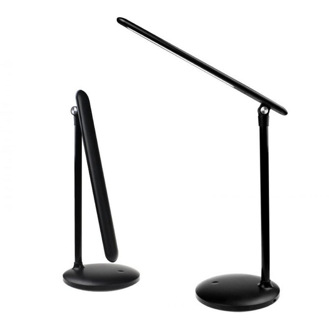 Foldable LED Stepless Dimming Table Light Desk Lamp Flexible Dimmer Bedroom Reading Study Eye Protection Night Light Black/Black/0-5W