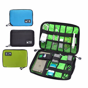 Digital Storage Bag Electronic Accessories Bag Hard Drive Organizers For Earphone Cables USB Flash Drives Travel Case Black