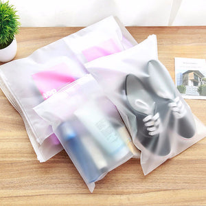 Plastic Storage Bag For Travel Make Up Baggage Bag Waterproof Shoes Bag For Cloth Bag Zip Lock Storage Organizer Pouch M