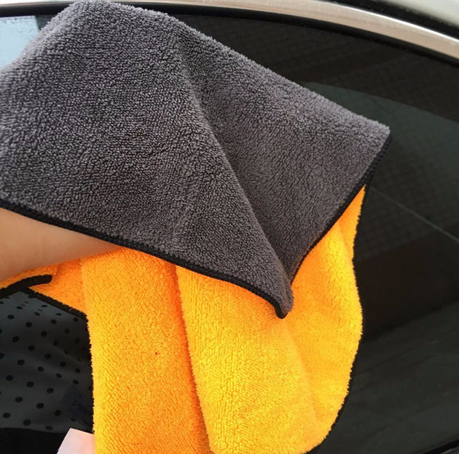 Super Absorbent Car Wash Microfiber Towel Car Cleaning Drying Cloth Large Size 30*30cm Car Care Cloth Detailing Towels Gray/Coral Fleece