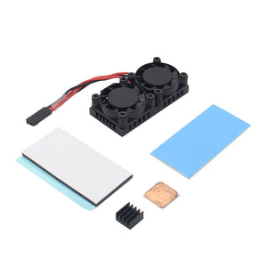 Dual Fan Heat Sink with Double Cooling Fan for Raspberry Pi 3 Model B Plus / 3B / NESPi Case Pro