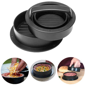 Kitchen Manual Hamburger Presses Stuffed Burger Maker Cutlets Patty Maker Mold Kitchen Gadgets Patty Mold Tool Black