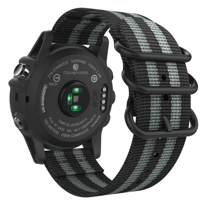 Miimall Band for Garmin Fenix 3 Watch, Woven Nylon Adjustable Replacement Strap Band for Fenix 3 / Fenix 3 HR / Fenix 5X - Grey