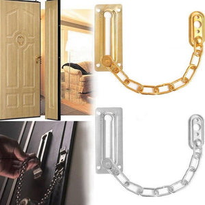 Chrome Chain Door Safety Guard Latch Security Peep Bolt Locks Cabinet Latches DIY Home Tools Door Chain Lock Silver