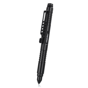 T9 Multi-functional Outdoor Tungsten Steel Attack Head Aaluminum Alloy EDC Tactical Pen with Clip - Black