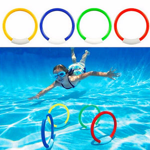 1Set Of 4Pcs Dive Rings Throwing Toys Swimming Pool Diving Game Summer Children Underwater Diving Ring Water Sport