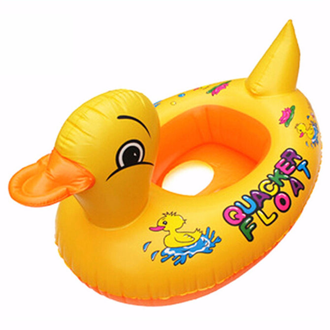 Small Yellow Duck Design Cute Kids Baby Child Inflatable Swimming Laps Pool Swim Ring Seat Float Boat Water Sports Fun