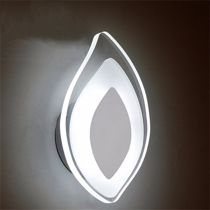 Creative Leaf LED Wall Light Modern Fashion Acrylic Indoor Decorative Wall Lamp Bedroom Bedside Aisle Stair Wall Light White/6-10W/Warm White (2700-3500K)