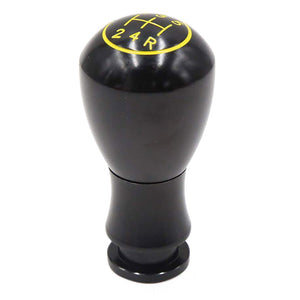 CARKING Car Red Aluminium Alloy Cylinder Shape Manual Gear Shift Lever Knob Stick Shifter - Black
