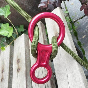 30kn Aluminum Outdoor Camping Rock Climbing Gear Equipment Climbing Carabiner Mountaineering Eight Ring Red