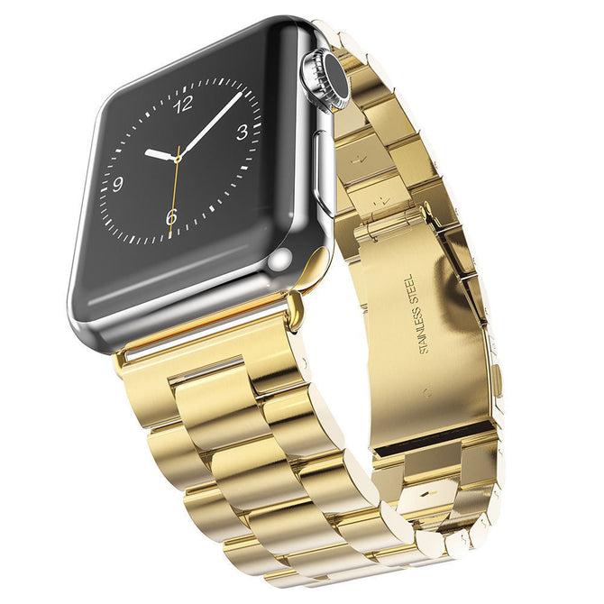 Stainless Steel Wristwatch Bracelet Strap Band for Apple Watch 42mm, iwatch 3 2 1 - Gold