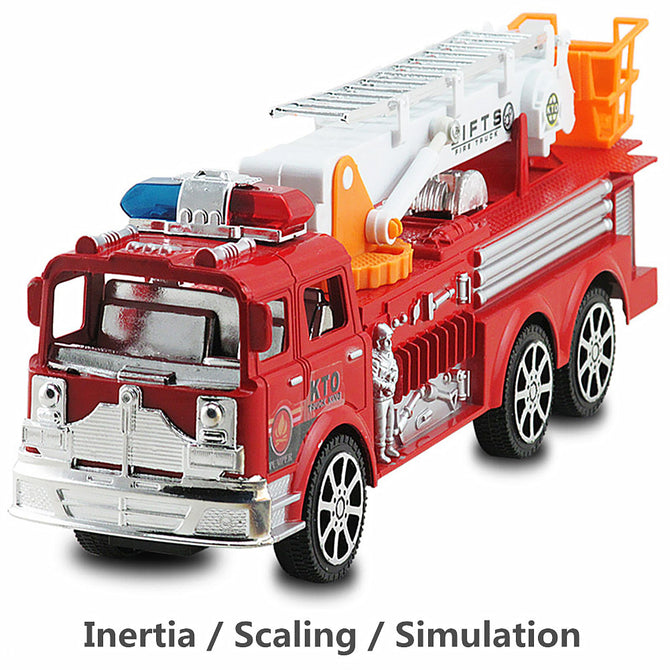 1:24 Large Children's Inertia Simulation Ladder Truck Fire Engine