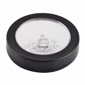 Round Shape LED Coaster Light Up Bottle Cup Mat Cushion Light Flash Cup Mat Home Party Club Bar Supplies RGB/Black