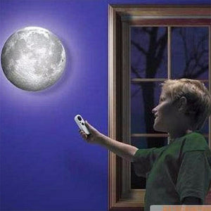 Indoor 6 Kinds Phase Of LED Wall Moon Lamp With Remote Control Healing Moon Wall Ceiling Lamp Wall Hanging Lamp For Kids White/White/0-5W