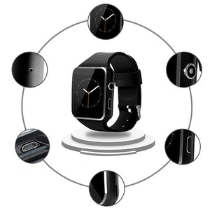 XSUNI Smartwatch Sport Watch for IPHONE Android Phone - Black
