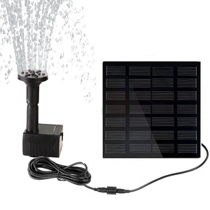 XSUNI Small Solar Fountain Garden Pool, Decorative Water Pump - Black