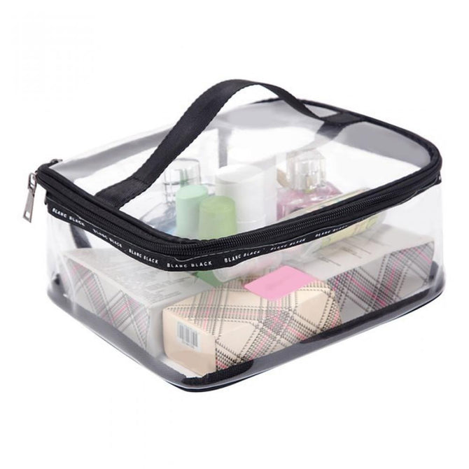 PVC Transparent Cosmetic Bags Women's travel Waterproof Clear Wash Organizer Pouch Beauty Makeup Case Accessories Supplies L Transparent Bag