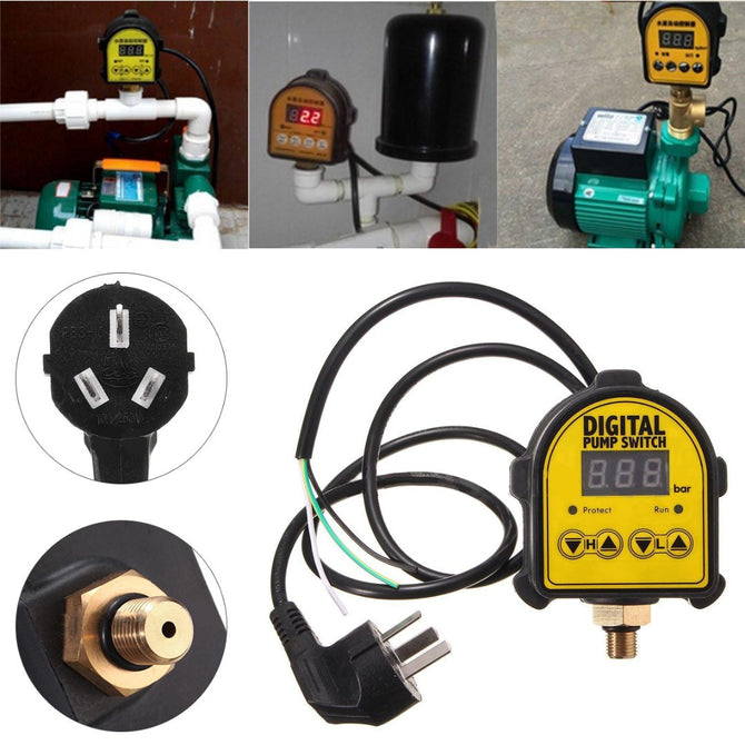 Mayitr Digital Automatic Air Pump Water Oil Compressor Pressure Switch Controller for Water Pump Pressure Switch Controller