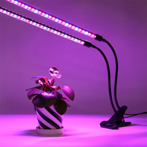 YWXLight Dual Head LED Grow Light, Dimmable Plant Grow Lamp for Indoor Plants