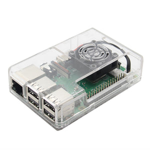 Geekworm Transparent ABS Case / Enclosure with Fan Hole For Raspberry Pi 3 Model B+ / 3B / 2B - Transparent